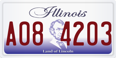 IL license plate A084203