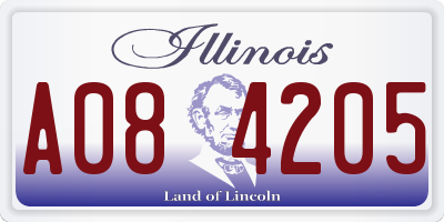 IL license plate A084205
