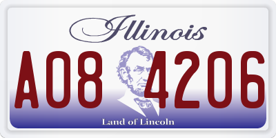 IL license plate A084206
