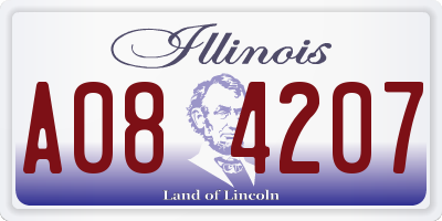IL license plate A084207