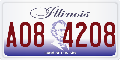 IL license plate A084208