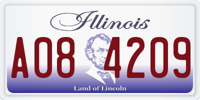 IL license plate A084209