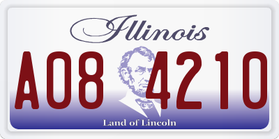 IL license plate A084210