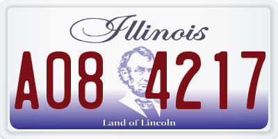 IL license plate A084217