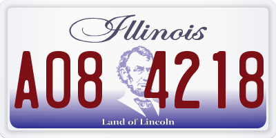 IL license plate A084218