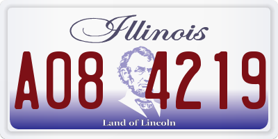 IL license plate A084219