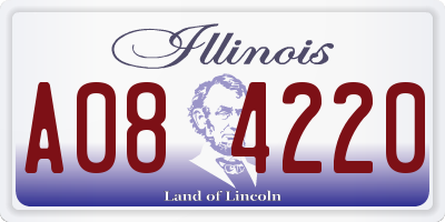 IL license plate A084220