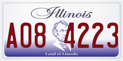 IL license plate A084223