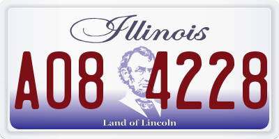 IL license plate A084228