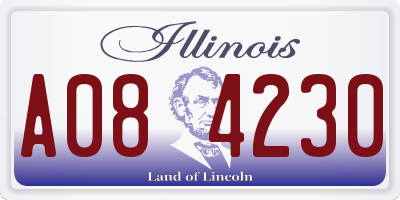 IL license plate A084230