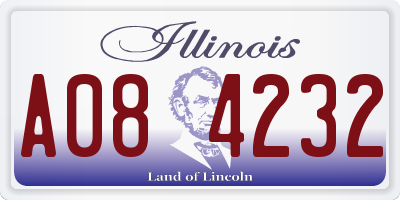 IL license plate A084232