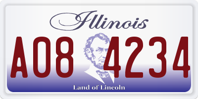 IL license plate A084234