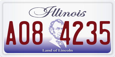 IL license plate A084235