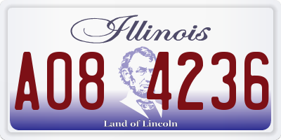 IL license plate A084236