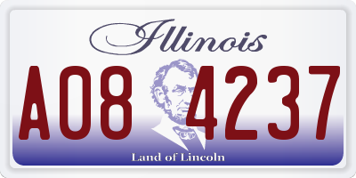 IL license plate A084237