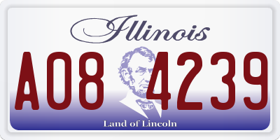 IL license plate A084239