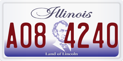 IL license plate A084240