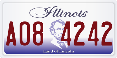 IL license plate A084242