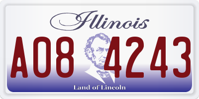 IL license plate A084243