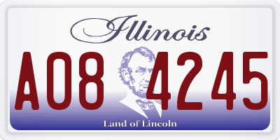 IL license plate A084245