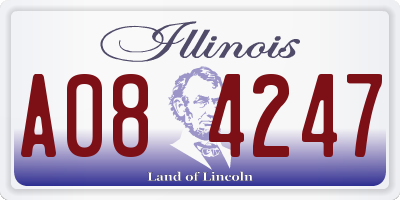 IL license plate A084247