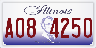 IL license plate A084250