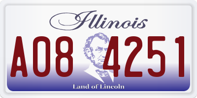 IL license plate A084251