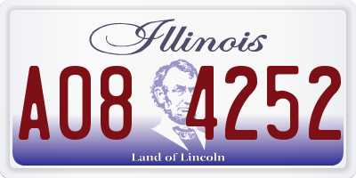 IL license plate A084252