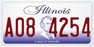 IL license plate A084254