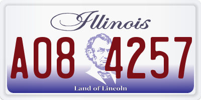 IL license plate A084257