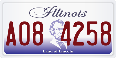 IL license plate A084258
