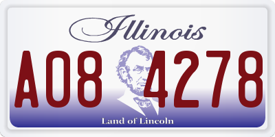 IL license plate A084278