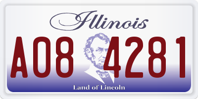 IL license plate A084281