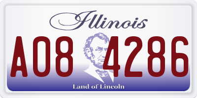 IL license plate A084286