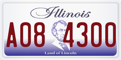 IL license plate A084300