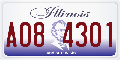 IL license plate A084301