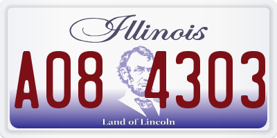 IL license plate A084303