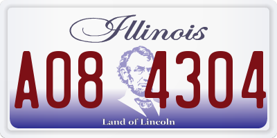 IL license plate A084304