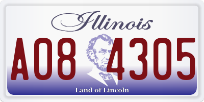 IL license plate A084305