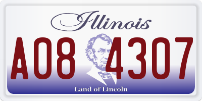 IL license plate A084307