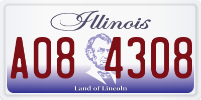 IL license plate A084308
