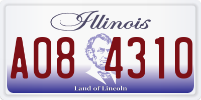 IL license plate A084310