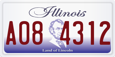 IL license plate A084312