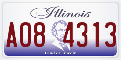 IL license plate A084313