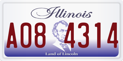 IL license plate A084314