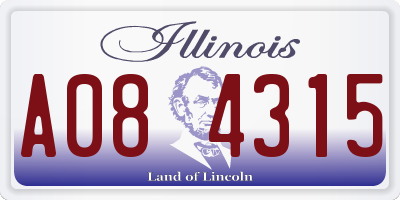 IL license plate A084315