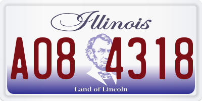 IL license plate A084318