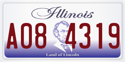IL license plate A084319