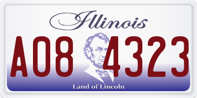 IL license plate A084323