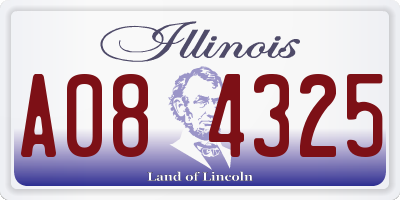 IL license plate A084325